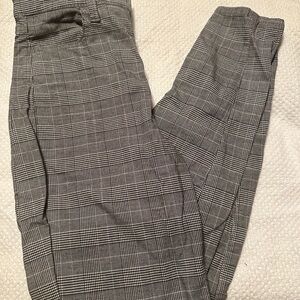 Women's Gray Plaid Pants